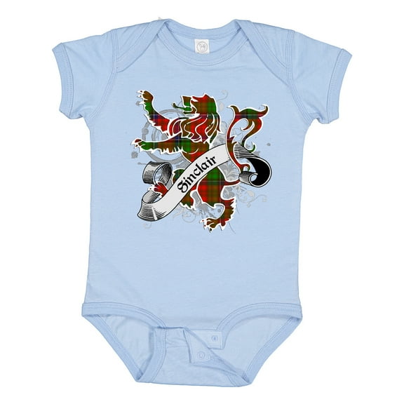 Inktastic Sinclair Tartan Lion Boys or Girls Baby Bodysuit