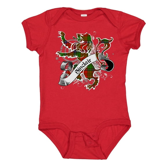 Inktastic Sinclair Tartan Lion Boys or Girls Baby Bodysuit
