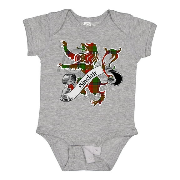 Inktastic Sinclair Tartan Lion Boys or Girls Baby Bodysuit