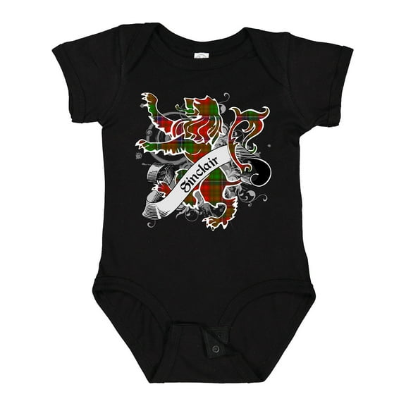Inktastic Sinclair Tartan Lion Boys or Girls Baby Bodysuit