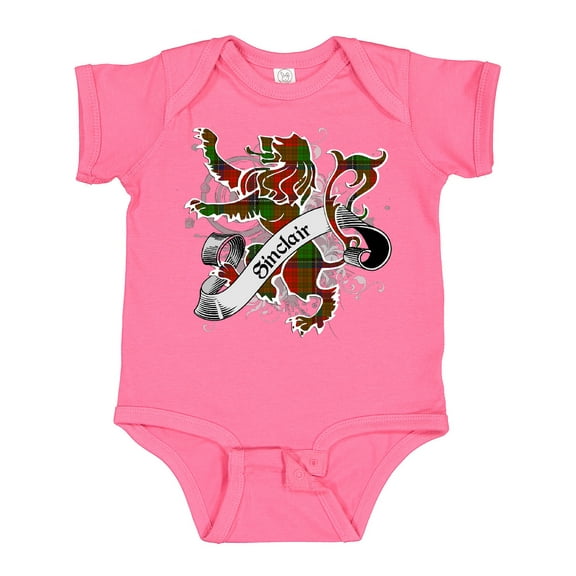 Inktastic Sinclair Tartan Lion Boys or Girls Baby Bodysuit