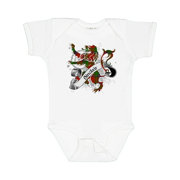 Inktastic Sinclair Tartan Lion Boys or Girls Baby Bodysuit