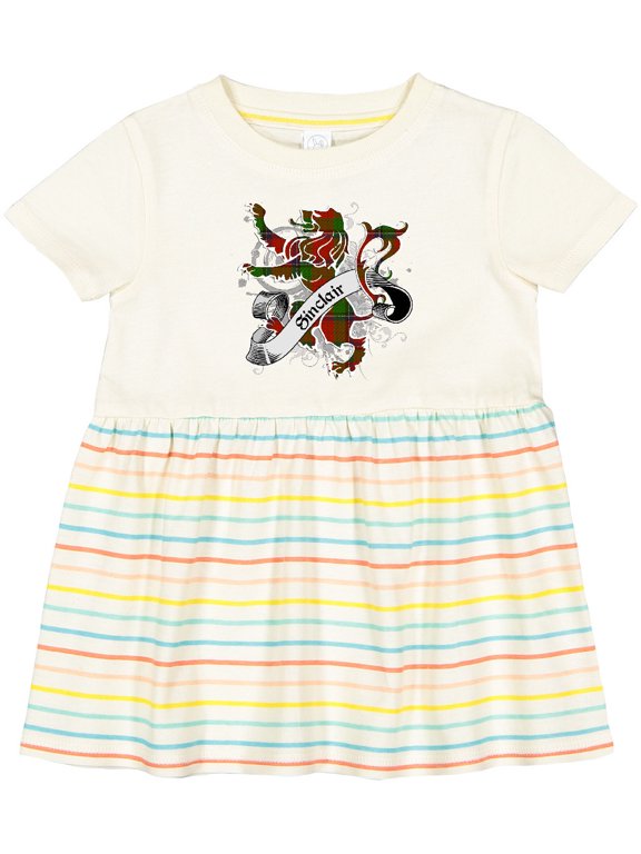 Sinclair Tartan Lion Girls Baby Dress
