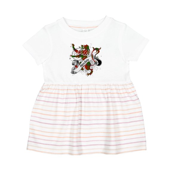 Inktastic Sinclair Tartan Lion Girls Baby Dress