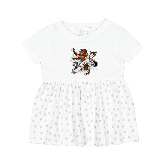 Inktastic Sinclair Tartan Lion Girls Baby Dress