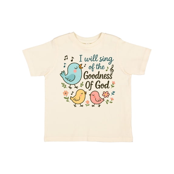 Inktastic Sing of the Goodness of God Birds and Flowers Boys or Girls Toddler T-Shirt