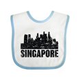 thumbnail image 1 of Inktastic Singapore City Skyline with Grunge Boys or Girls Baby Bib, 1 of 4