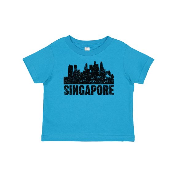 Inktastic Singapore City Skyline with Grunge Boys or Girls Baby T-Shirt