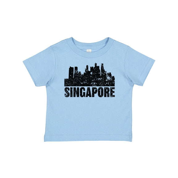 Inktastic Singapore City Skyline with Grunge Boys or Girls Baby T-Shirt
