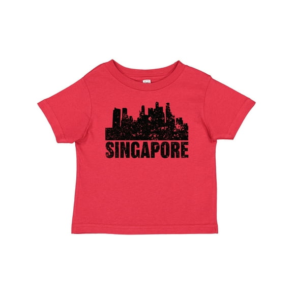 Inktastic Singapore City Skyline with Grunge Boys or Girls Baby T-Shirt