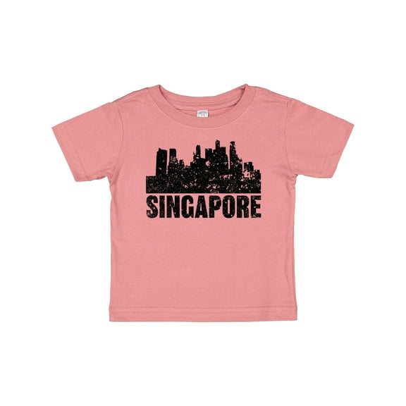 Inktastic Singapore City Skyline with Grunge Boys or Girls Baby T-Shirt