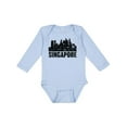 thumbnail image 1 of Inktastic Singapore City Skyline with Grunge Boys or Girls Long Sleeve Baby Bodysuit, 1 of 5