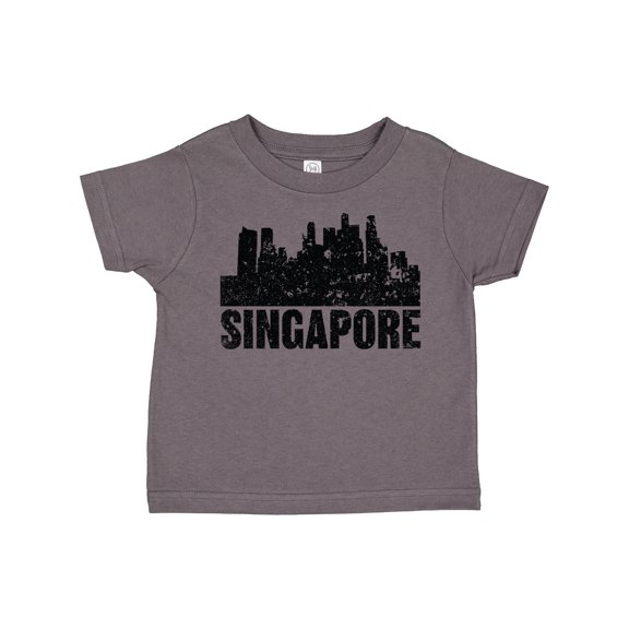 Inktastic Singapore City Skyline with Grunge Boys or Girls Toddler T-Shirt