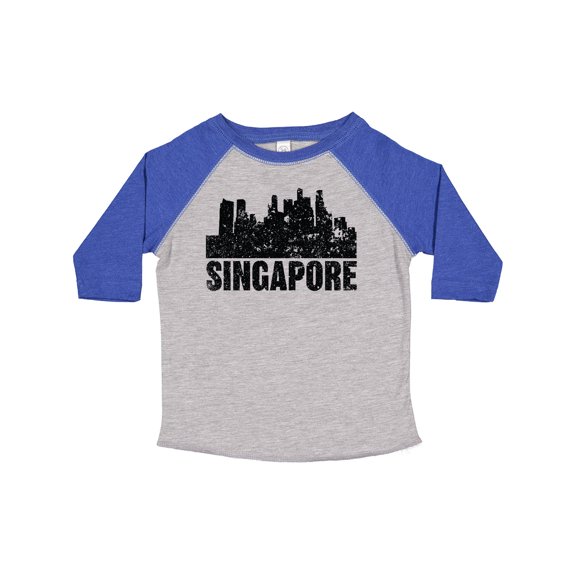 Inktastic Singapore City Skyline with Grunge Boys or Girls Toddler T-Shirt