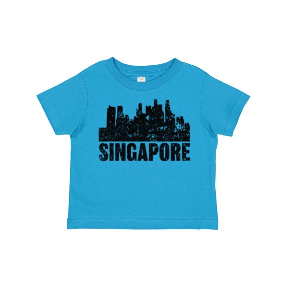 Inktastic Singapore City Skyline with Grunge Boys or Girls Toddler T-Shirt