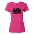 thumbnail image 1 of Inktastic Singapore City Skyline with Grunge Women's T-Shirt, 1 of 5