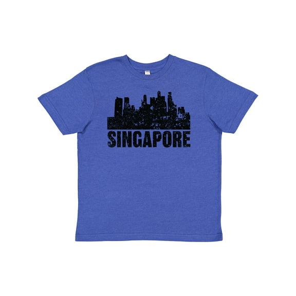 Inktastic Singapore City Skyline with Grunge Youth T-Shirt