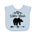 thumbnail image 1 of Inktastic Sister Bear Native Arrow Girls Baby Bib, 1 of 4