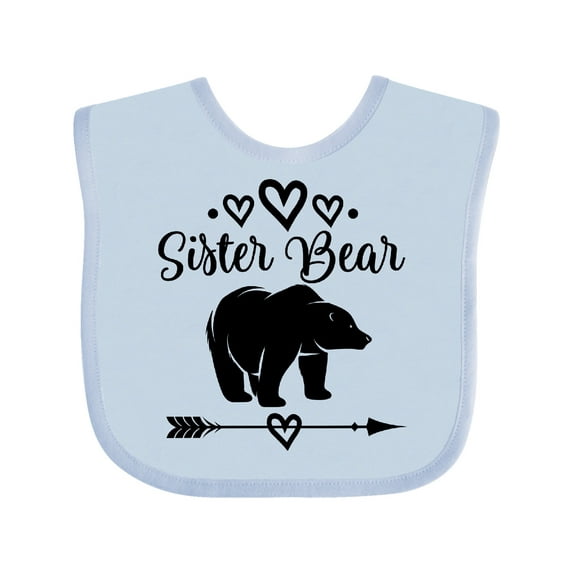 Inktastic Sister Bear Native Arrow Girls Baby Bib
