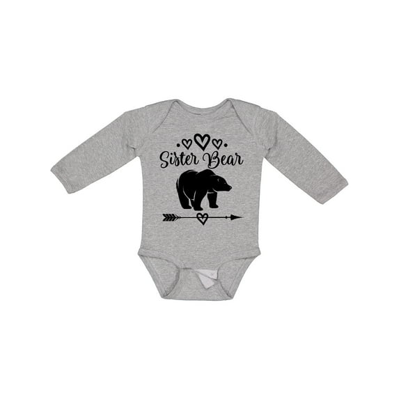 Inktastic Sister Bear Native Arrow Girls Long Sleeve Baby Bodysuit