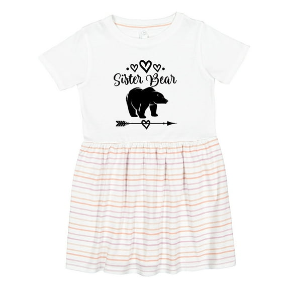 Inktastic Sister Bear Native Arrow Girls Toddler Dress