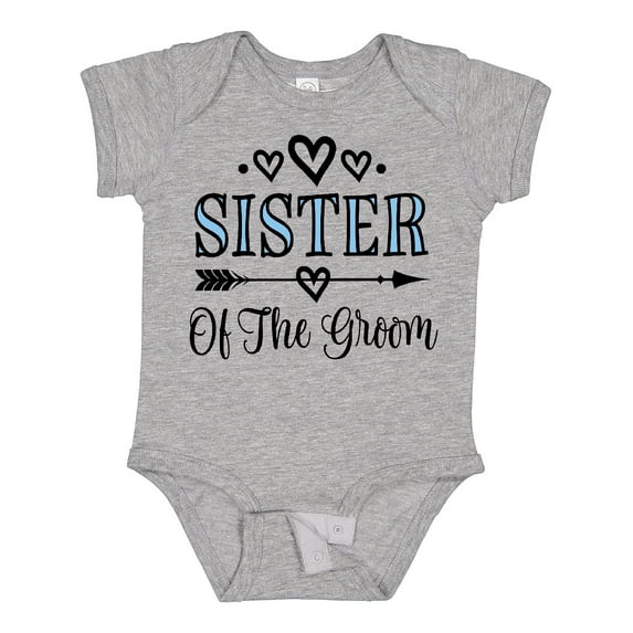 Inktastic Sister Of The Groom Wedding Party Girls Baby Bodysuit