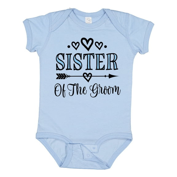 Inktastic Sister Of The Groom Wedding Party Girls Baby Bodysuit