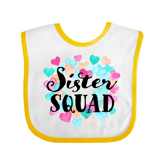 Inktastic Sister Squad Hearts Girls Baby Bib