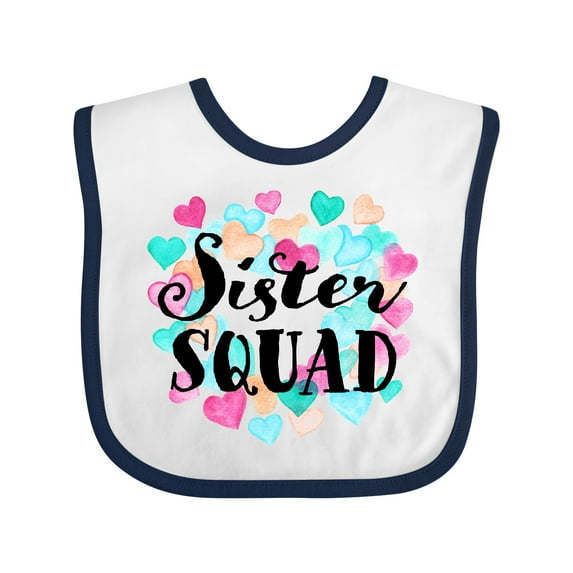 Inktastic Sister Squad Hearts Girls Baby Bib