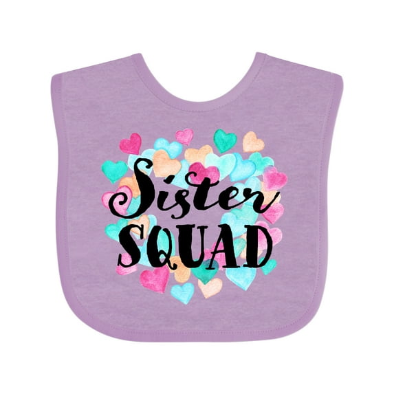 Inktastic Sister Squad Hearts Girls Baby Bib