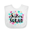 thumbnail image 1 of Inktastic Sister Squad Hearts Girls Baby Bib, 1 of 4
