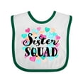 thumbnail image 1 of Inktastic Sister Squad Hearts Girls Baby Bib, 1 of 4