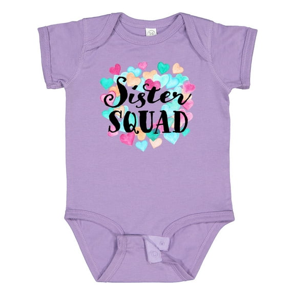 Inktastic Sister Squad Hearts Girls Baby Bodysuit