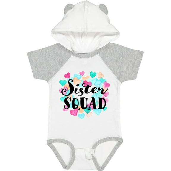 Inktastic Sister Squad Hearts Girls Baby Bodysuit