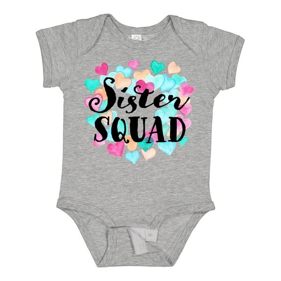Inktastic Sister Squad Hearts Girls Baby Bodysuit