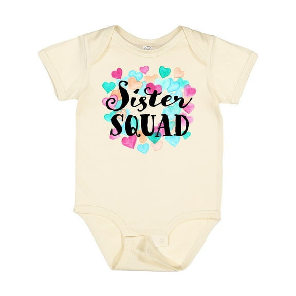 Inktastic Sister Squad Hearts Girls Baby Bodysuit