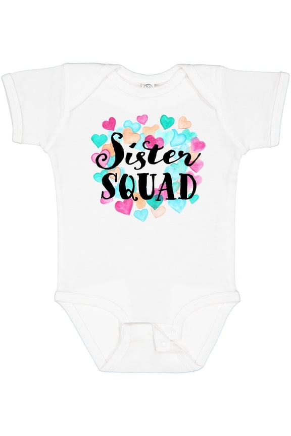 Sister Squad Hearts Girls Baby Bodysuit