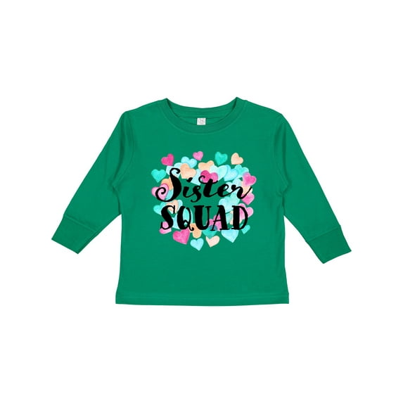 Inktastic Sister Squad Hearts Girls Long Sleeve Toddler T-Shirt