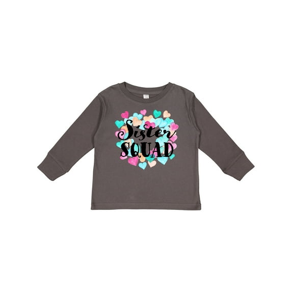 Inktastic Sister Squad Hearts Girls Long Sleeve Toddler T-Shirt