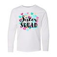 thumbnail image 1 of Inktastic Sister Squad hearts Long Sleeve Youth T-Shirt, 1 of 5