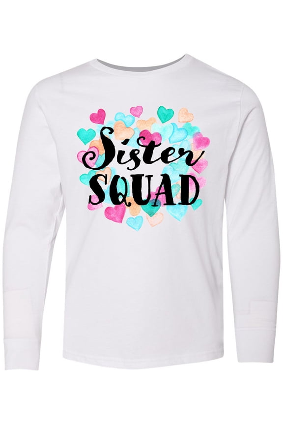 Sister Squad hearts Long Sleeve Youth T-Shirt