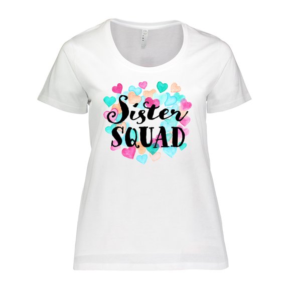 Inktastic Sister Squad hearts Women's Plus Size T-Shirt