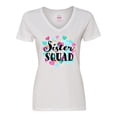 thumbnail image 1 of Inktastic Sister Squad hearts Women's V-Neck T-Shirt, 1 of 5