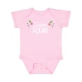 thumbnail image 1 of Inktastic Sister Squad with Pink Flowers Boys or Girls Baby Bodysuit, 1 of 5