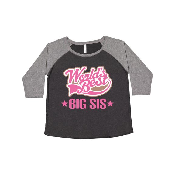 Inktastic Sister Worlds Best Big Sis Women's Plus Size T-Shirt