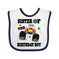 thumbnail image 1 of Inktastic Sister of the Birthday Boy Girls Baby Bib, 1 of 4