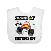 Inktastic Sister of the Birthday Boy Girls Baby Bib
