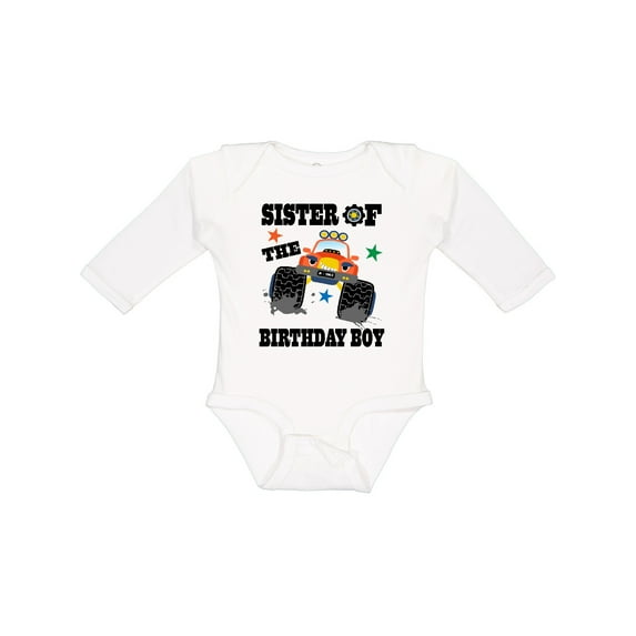 Inktastic Sister of the Birthday Boy Girls Long Sleeve Baby Bodysuit