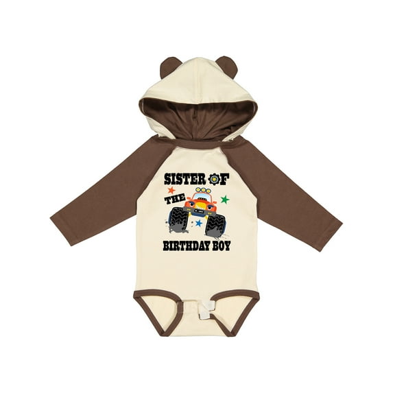 Inktastic Sister of the Birthday Boy Girls Long Sleeve Baby Bodysuit