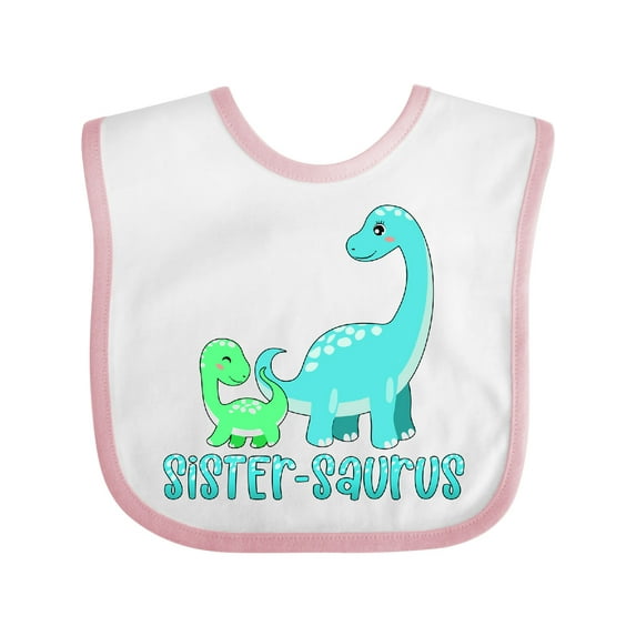 Inktastic Sister-saurus Cute Brontosaurus Family Boys or Girls Baby Bib